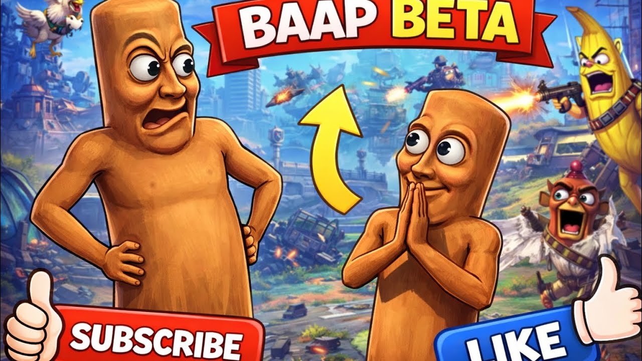   Baap Or bete ki ladai😀 ||Free Fire  Funny Video 😂🔥