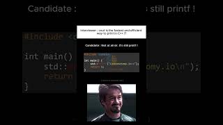 DAY 25 | C++ Trick printf vs cout Which Is Faster?😱 #cpp #coding #shorts