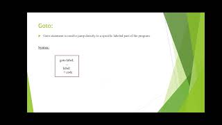 Jump statements in C