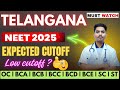 Telangana NEET 2025 EXPECTED CUTOFF 🤯| Safe Score ? Category wise ✅#neet2025#neet#aiims #ts#nta