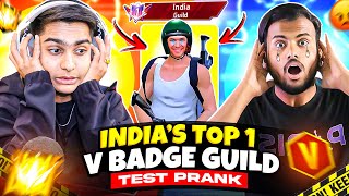India’s No 1 Guild Test On Angry Youtuber On Live 🤯 - Garena Free Fire