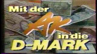 DFF AKTUELLE KAMERA 01.07.1990, 8Uhr55. RUN AUF DIE D-MARK BIS ZUR BEWUSSTLOSIGKEIT. WÄHRUNGSUNION.