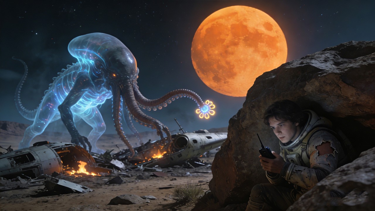 Alien Movie: Exploration Team Enters Experimental Chamber, Attacked by Mutant Monsters