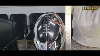 Lngodeho 56Cm Silver Football Championship Replica Trophy, Resin Chrome Winner Cup Award Souvenir