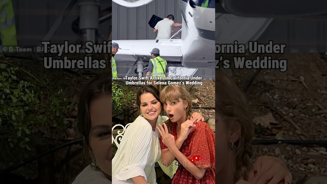 Watch Taylor Swift Arrives in California Under Umbrella for Selena Gomez Wedding#taylorswift #selenagomez on YouTube Watch Taylor Swift Arrives in California Under Umbrella for Selena Gomez Wedding#taylorswift #selenagomez on YouTube