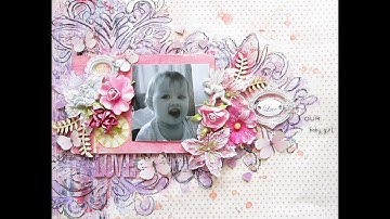 Mixed Media Layout for Flying Unicorn August Kit- with Keren Tamir
