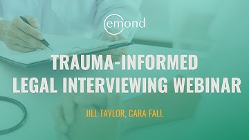 Trauma-Informed Legal Interviewing Webinar (Trailer)