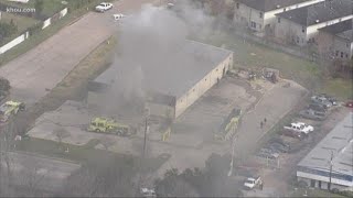 Dollar General store on fire in NW Harris County