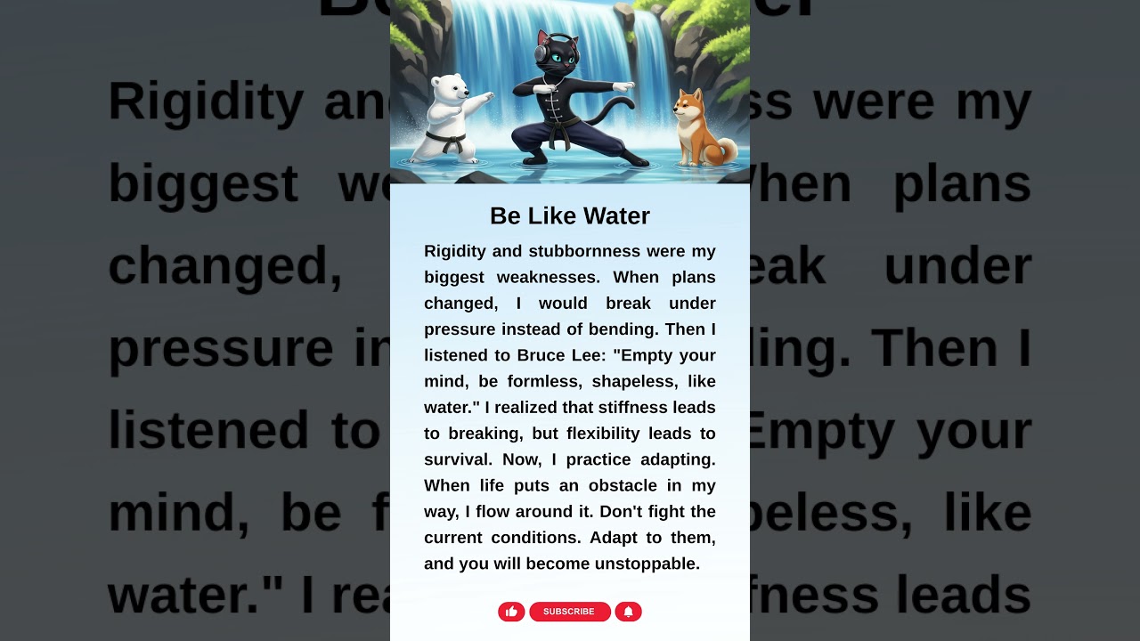 Be Like Water 🌊 Adapt to Survival (Bruce Lee) 