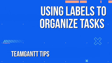 Using Labels to Tag & Categorize Tasks | TeamGantt Tips