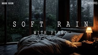 Relaxing Music for Healing Stress and Anxiety - Soothing Piano, Deep Sleep, Soft Rain for Sleeping