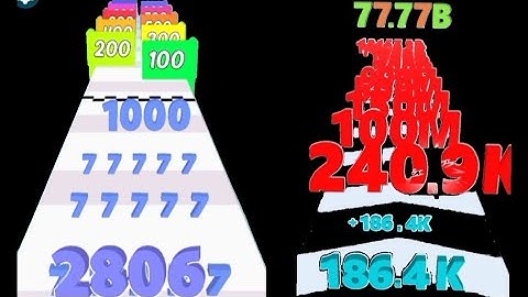 9 Minutes Super Satisfying And Relaxing Math Gameplay -Number Shooting Vs Numbers Run Merge