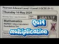 Edexcel maths GCSE Past Paper 1 Foundation (Q14) May 2024 - multiplication