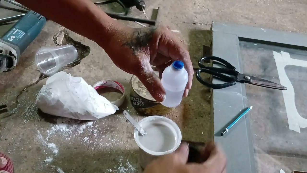 membuat cetakan / moulding pemberat untuk freedive / scuba diving  dari Gelcoat atau dempul liquid