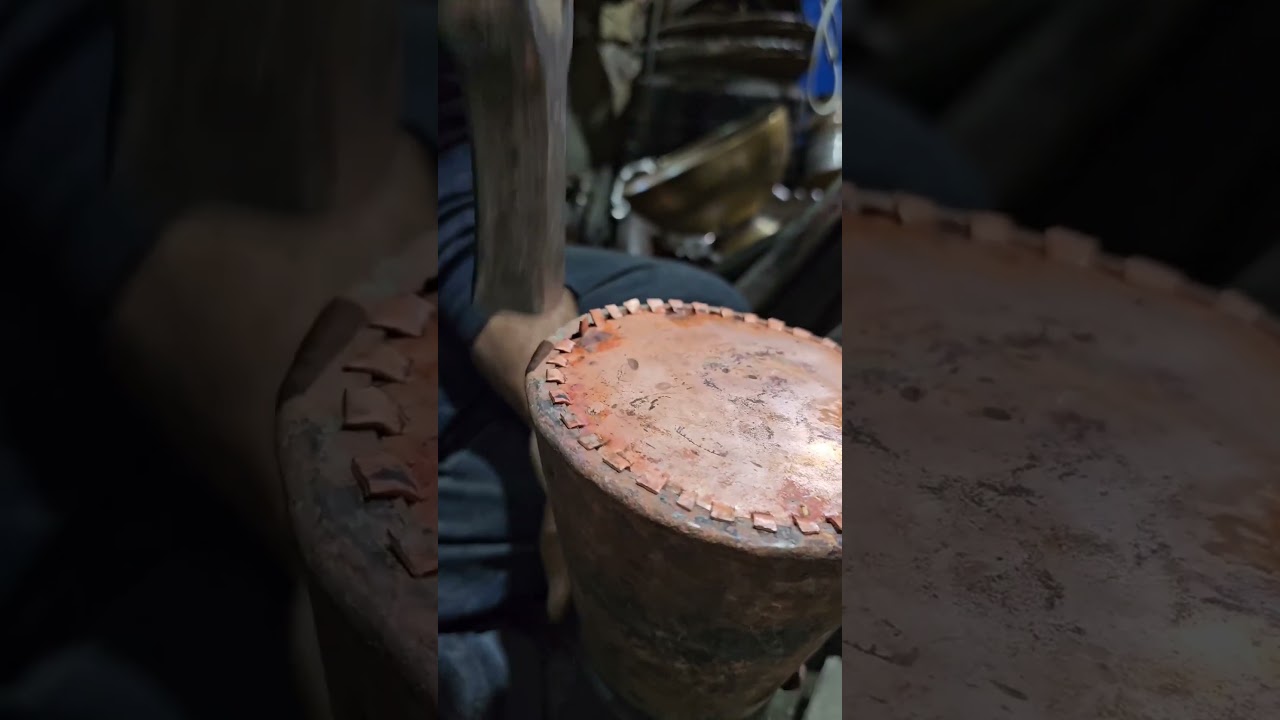 Restoration antique copper pitcher 