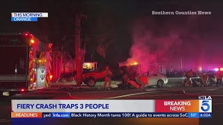 Sedan driver booked for DUI after fiery crash in Orange County 