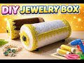 Handmade Jewelry Box DIY | Rope &amp; Cardboard Craft Storage Box at Home