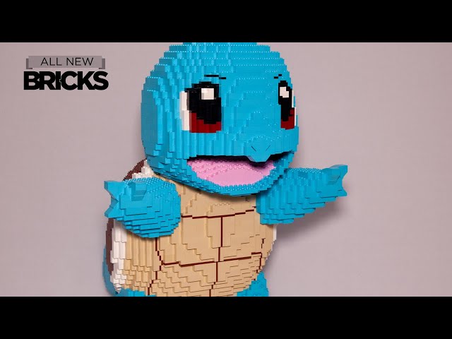 Life-Size Lego Pokemon Squirtle by Bricker Builds Hydro Turtle Speed Build class=