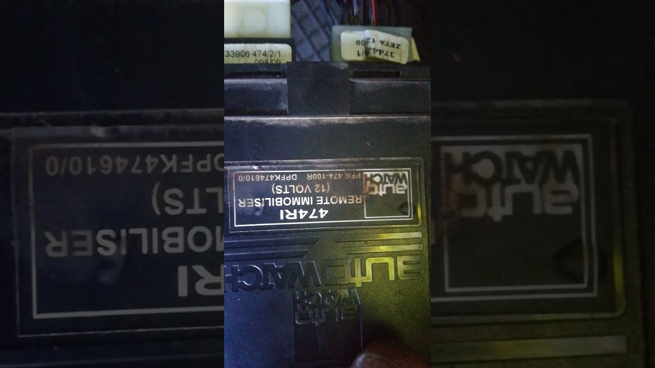 how to remove autowatch immobilizer