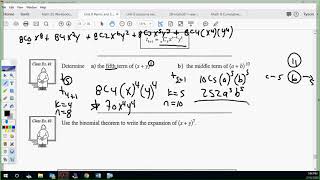 S1 Chapter 1 Lesson 8 Binomial Theorem Math 30 1