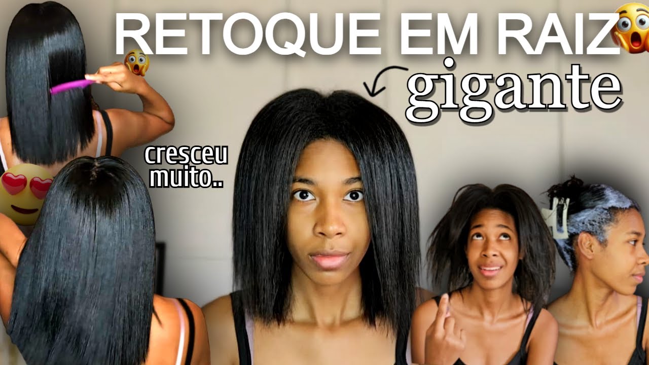Retocando Progressiva com 4 meses de pausa em RAIZ CRESPA | Passo a Passo  como fazer SOZINHA!