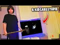 r/kidsarestupid | "stop letting kids SMASH their TV's..."