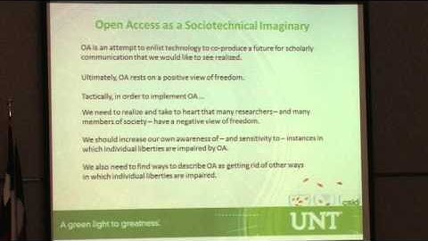 2013 UNT Open Access Symposium, Part 6