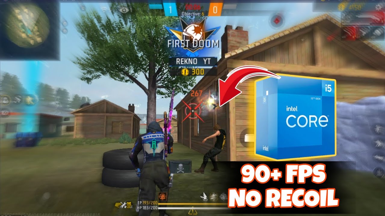 Intel I5 12400F+GTX 1650  Free Fire 🔥Test | 16GB RAM | 90 to 120 FPS 🤯 |