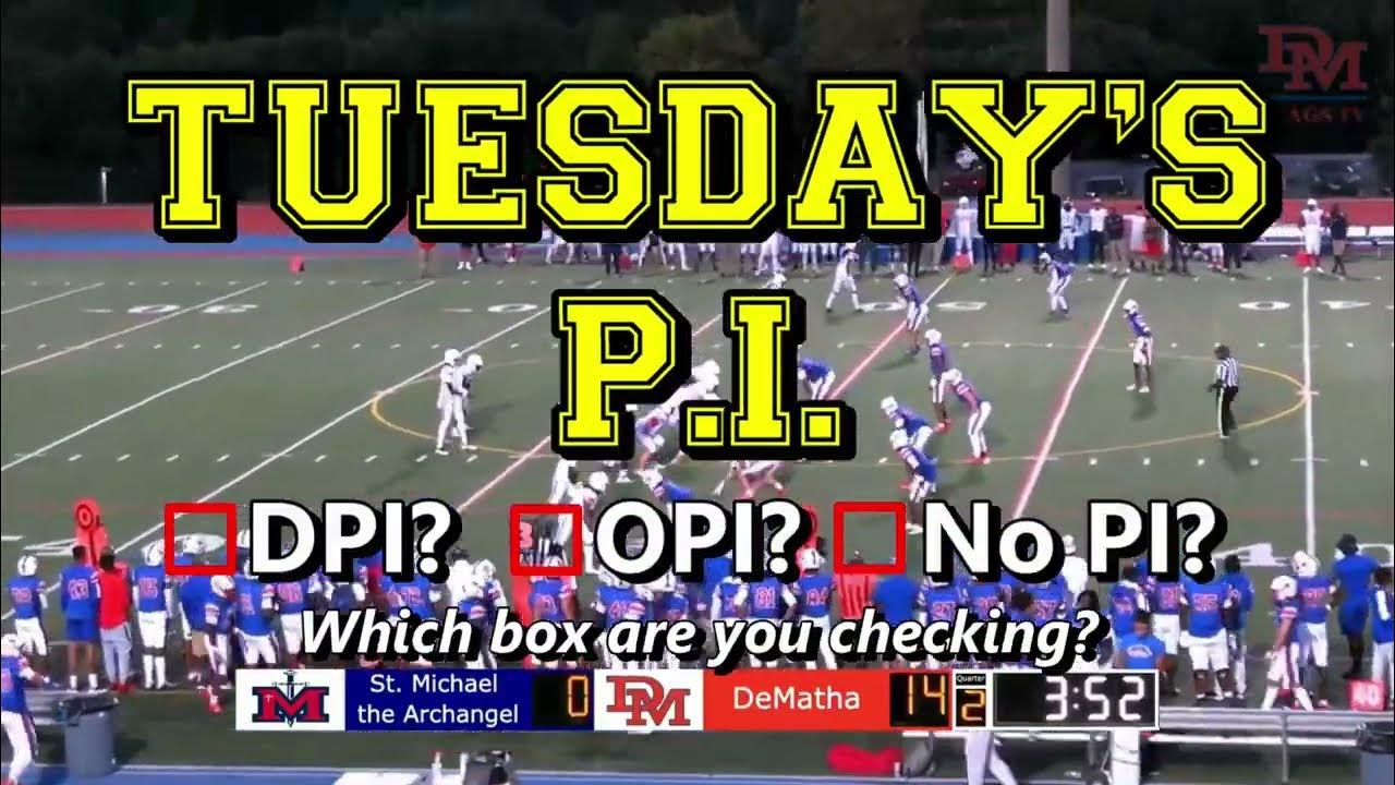 Did High School Football Officials Give Us Two Pass Interference Calls