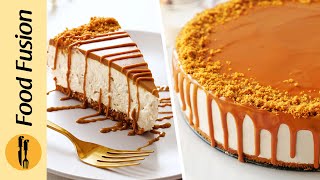 Lotus Cream Cheese Cake - No Bake Recipe By Food Fusion screenshot 1