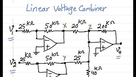 Operational Amplifier Example implementing a Linear Voltage Combiner
