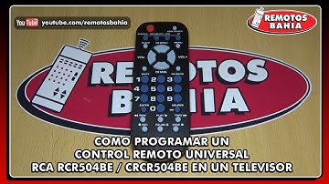 CÓMO PROGRAMAR CONFIGURAR CONTROL REMOTO UNIVERSAL RCA LRCR503BR RCR503B RCU503B LRCR504BB