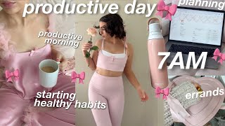 7am productive day in my life RESET VLOG: new healthy habits, preparing for spring semester