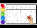 ABC, Alphabet song, ABCD, A to Z, Kids rhymes,  writing along dotted lines for toddler