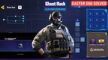 NEW GHOST HACK EASTER EGG | HOW TO SOLVE GHOST HACK EASTER EGG CODM 2022