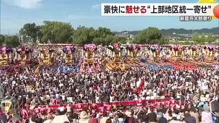 見てて楽しい」新居浜太鼓祭り上部地区統一寄せ 20台の太鼓台が勇壮
