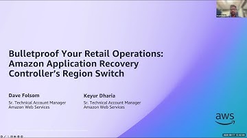 Q3 2025 Retail Meetup: Amazon Application Recovery Controller Region Switch | AWS Events