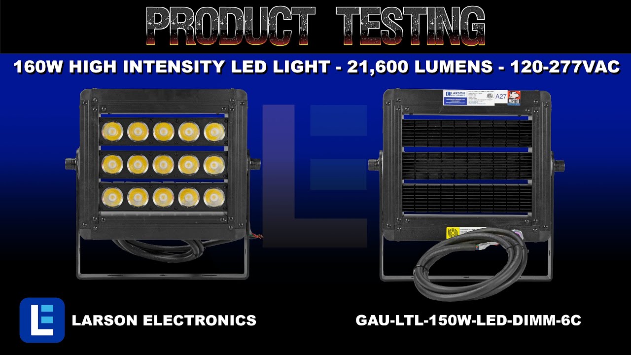 160W High Intensity LED Light - 21,600 Lumens - 120-277VAC - 0-10V Dimmable - 6' 16/5 SOOW Line-In