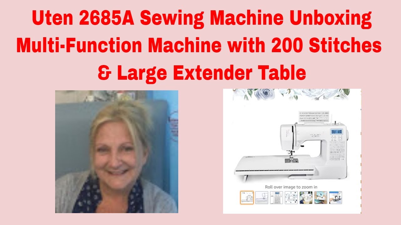 Uten Computerized Sewing Machine Electronic 200 Stitches 8 Buttonholes Household 