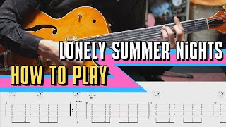 【ロカビリー】How to play &quot; Lonely Summer Nights&quot; - Stray Cats -（With TAB)【rockabilly】