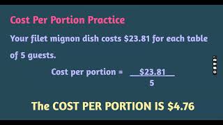 Chapter 11 Recipe Costing