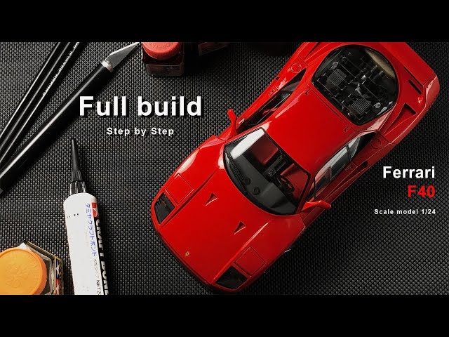 Tamiya Ferrari F40 Full Display Model Kit Sports Car Series #77 1/24 scale  Japan