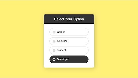 Build Stylish Custom Radio Buttons (Pure HTML + CSS) — From Basic to Advanced #cssanimation #coding