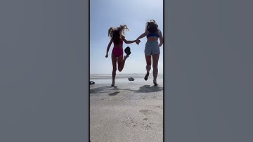 Finally somewhat warm enough for the beach!!🏖️ #sisters #trend #transition #beach #corpuschristi