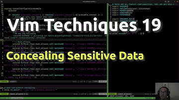 Vim Techniques 19 - Concealing Sensitive Data