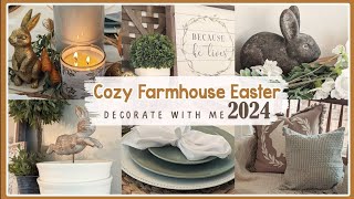 🐰 2024 COZY FARMHOUSE EASTER DECORATE WITH ME│EASTER DECORATING IDEAS│DECORATING FOR EASTER│SPRING