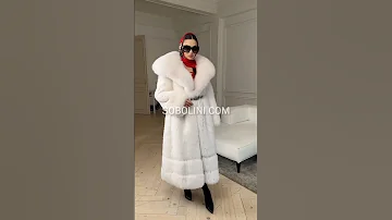 Шуба из песца Saga Furs аукцион, альбинос!