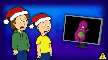 Caillou and Boris get Barney Error ! (MOST VIEWED VIDEO)