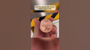 Automatic 100 Ton Coin Press | Perfect Animal Round Coins in Seconds
