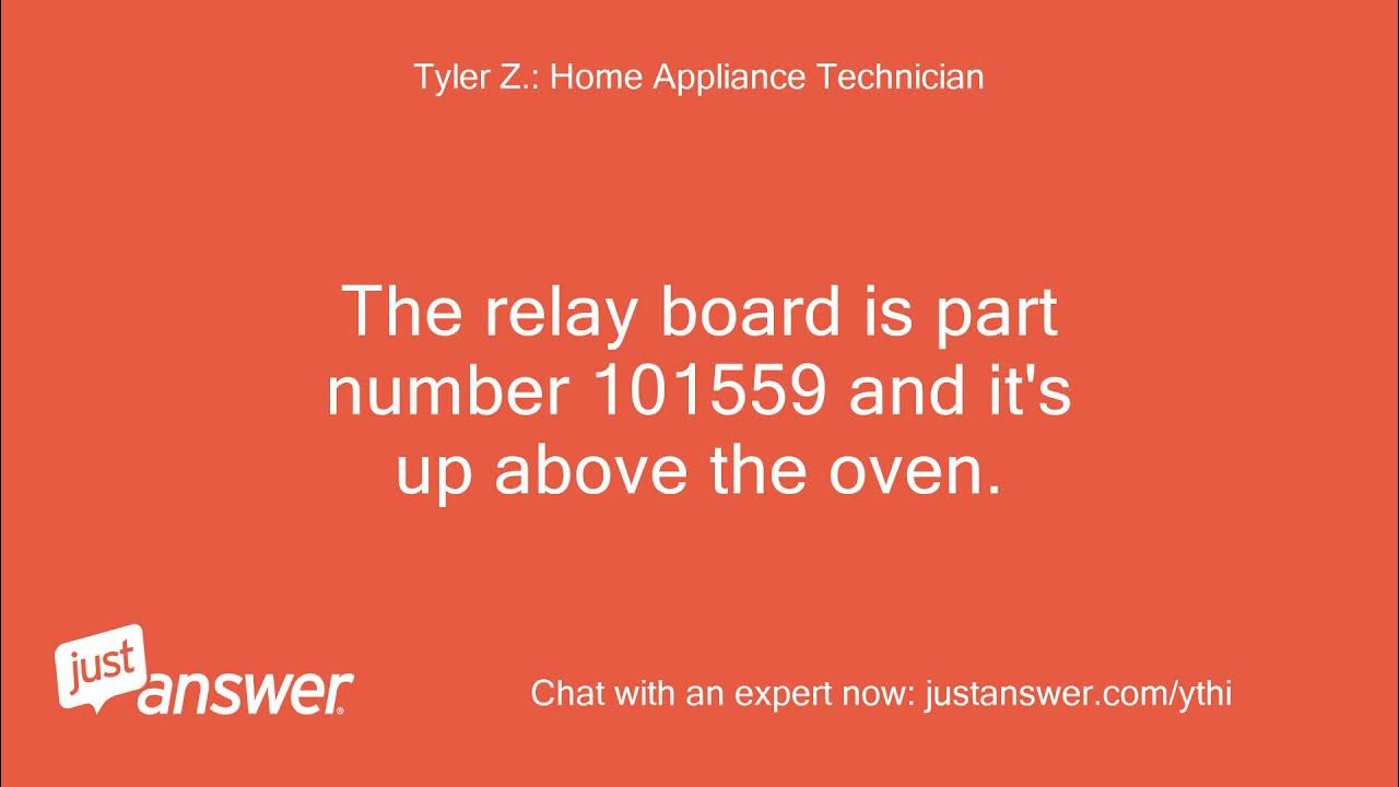 My Dacor Wall Oven has a "U43 Relay Board" message. MOV230S. YouTube